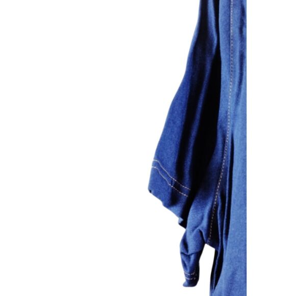 Venezia Blue Women's Top Blouse Button Up Collared Short Sleeve 20 062 - Picture 3 of 6